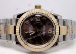 Rolex Replica China Datejust watch 2-Tone Yellow Gold / Chocolate Dial VI Diamond / 31mm Midsize